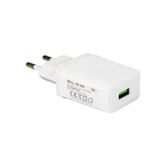 Φορτιστής με υποδοχή USB QC3.0 18W BLOW DM-76-003