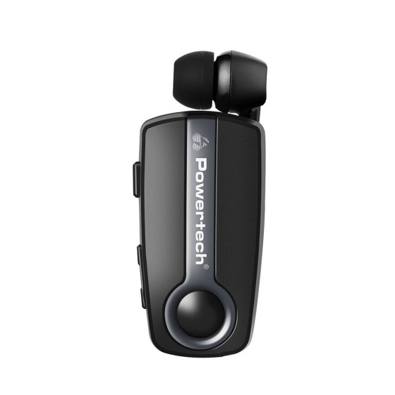 Bluetooth earphone Klipp POWERTECH PT-733, multipoint, BT V4.1, ασημί