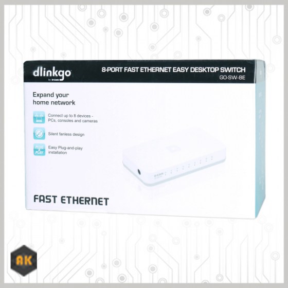 8-Port Fast Ethernet Easy Desktop Switch 10/100 D-LINK GO-SW-8E