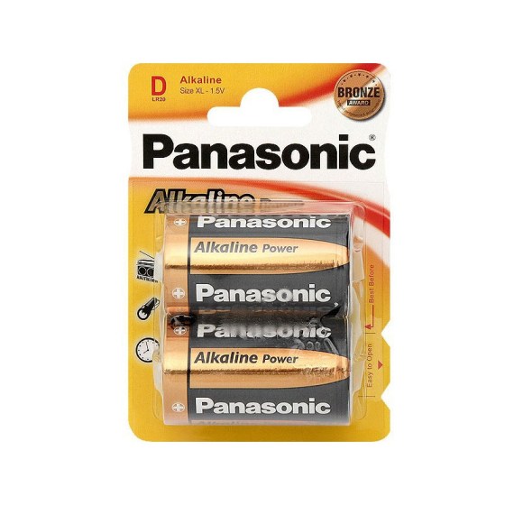Panasonic μπαταρίες αλκαλικές LR20 D 1,5V 2τμχ