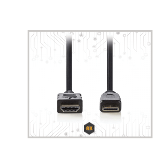Καλώδιο HDMI αρσ.-mini HDMI αρσ. 1.5m NEDIS CVGP34500BK15