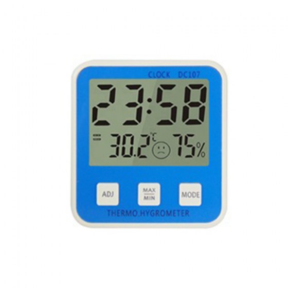Θερμόμετρο - Υγρόμετρο Ψηφιακό με ρολόϊ DC107 CHR